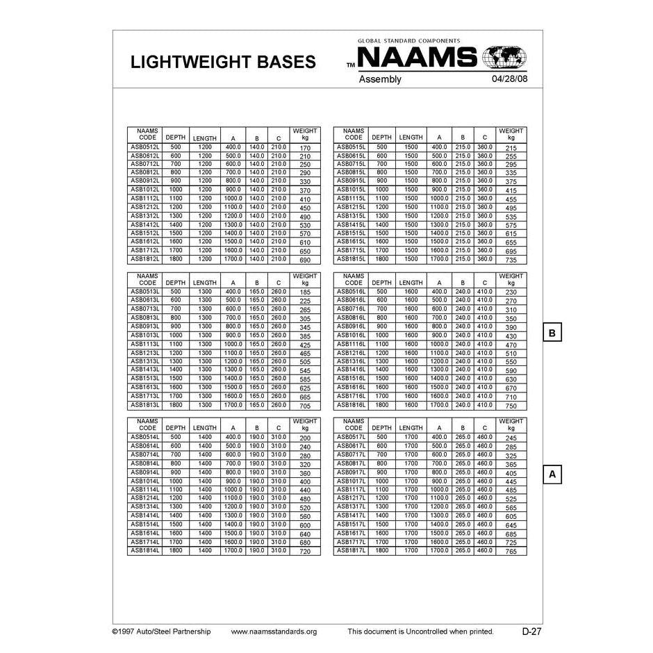 NAAMS Lightweight Base ASB1817L Online Sale