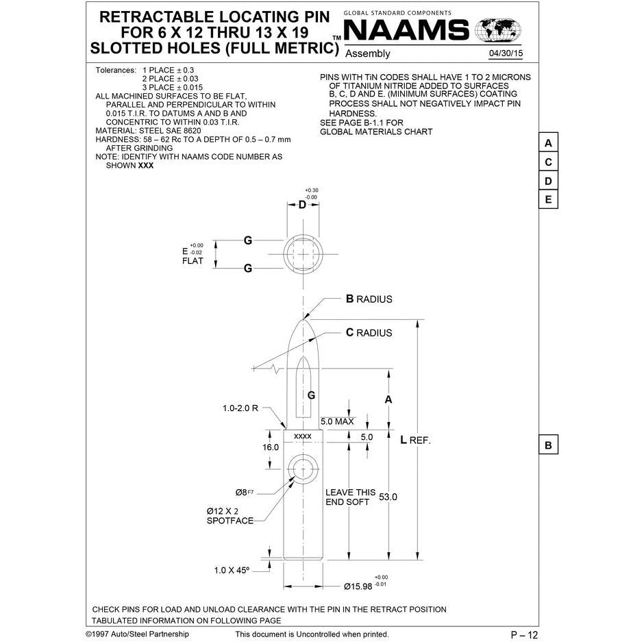 NAAMS Locating Pin APE081RT Online Hot Sale