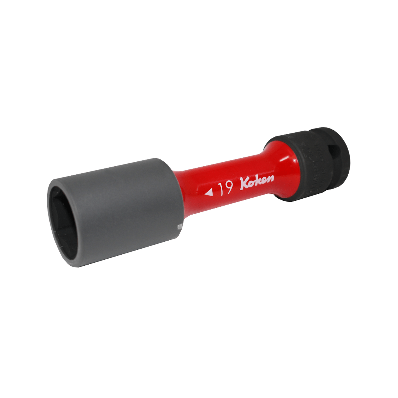Ko-ken 14145PM.110-19 1/2 Sq. Dr. Wheel Nut Socket  19mm Extra Thin walled Length 110mm Color coded Protector Discount