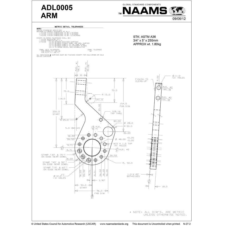 NAAMS Pivot Arm ADL0005 Hot on Sale