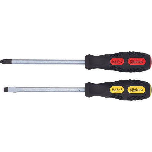 Ko-ken 166S-6 Screwdriver Slotted 6mm  Length 210mm Blade Through type Hot on Sale
