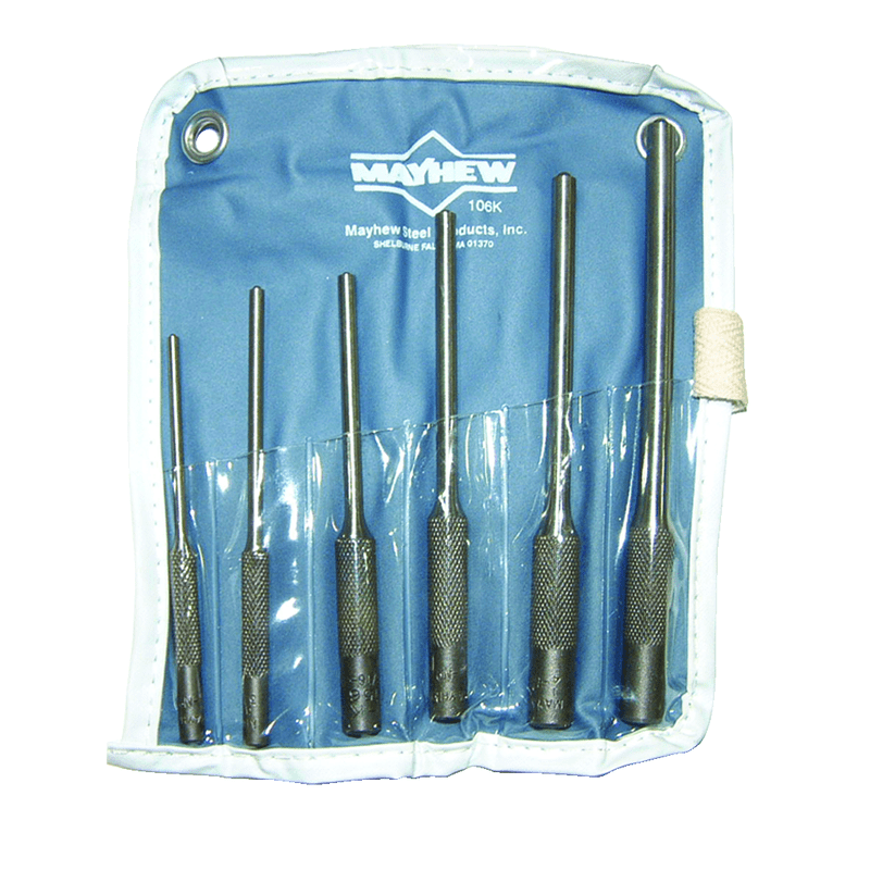 Mayhew KS50306RC 6 Pieces Roll Pin Punch Set-1/8" to 5/16" Diameter on Sale