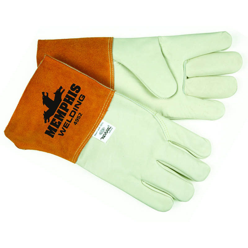 Memphis KB514952M Leather / Kevlar 4952 Mig/Tig Welders Gloves – Size Medium Hot on Sale