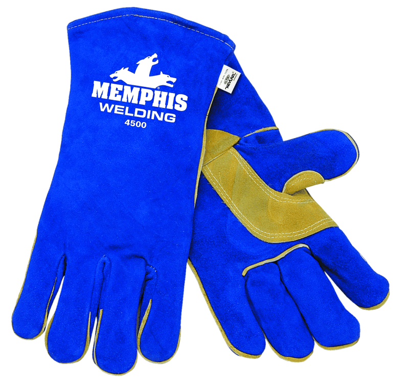 Memphis KB514500 Welding Gloves – Select Shoulder – Blue – Foam Lined – Wing Thumb – Size X-Large Online Sale