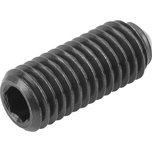 KIPP K0315.16 SPRING PLUNGER STANDARD SPRING FORCE D=M16 L=33, STEEL, COMP:BALL STEEL Online now