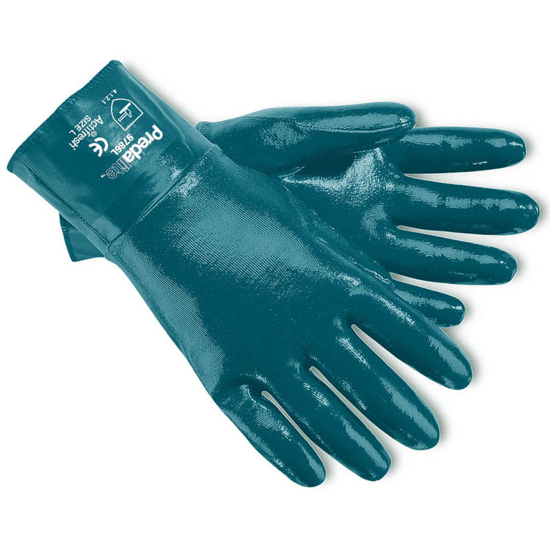Memphis KB519786XL Predalite Gloves – Light Fully Coated Nitrile – Interlock Liner – PVC Coated Safety Cuff – Size X-Large Hot on Sale