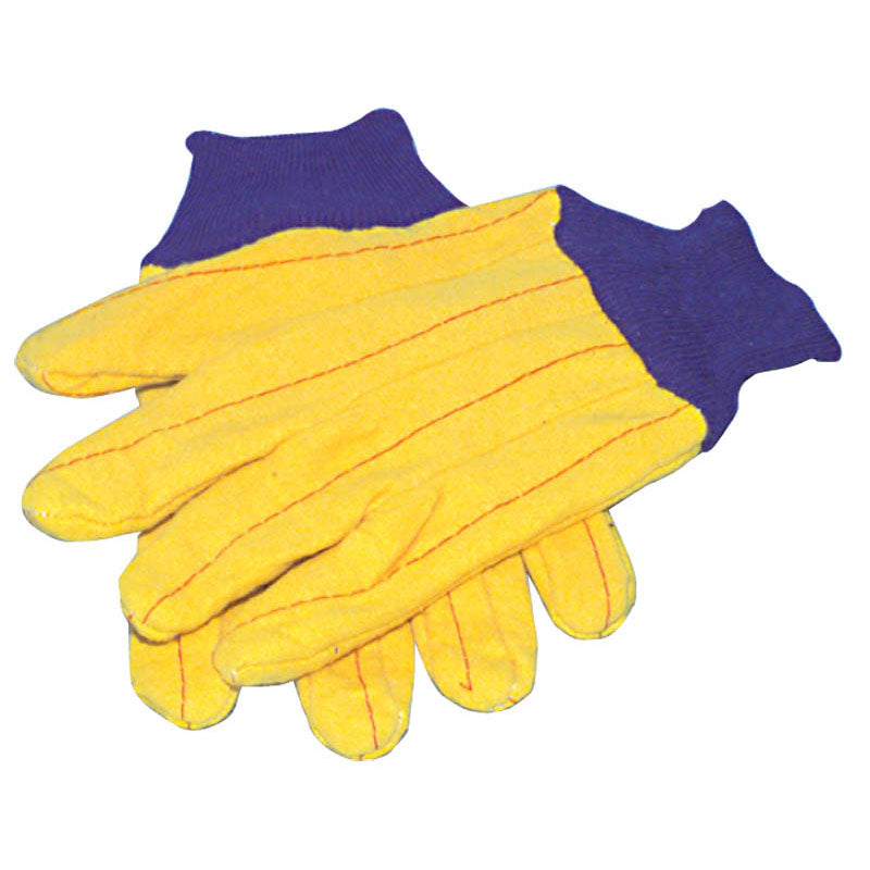 Memphis KB51CF 8 oz White Canvas Gloves – Clute Pattern – Regular Weight – Knit Wrist – Straight Thumb – Size Large Fashion