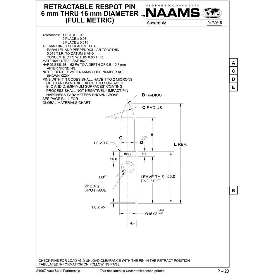 NAAMS Respot Pin ARP102R Sale