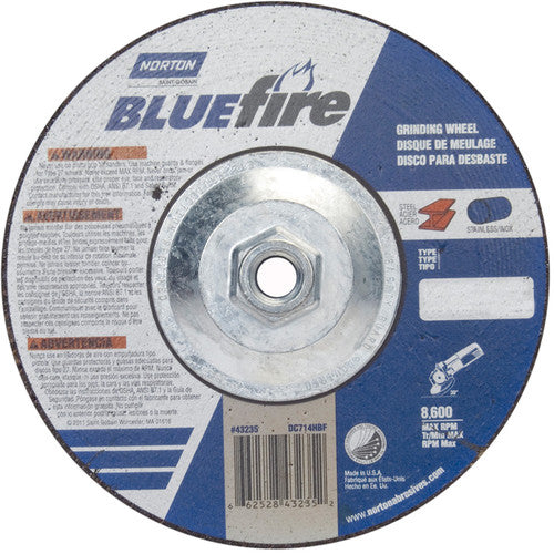 Norton Abrasives MH60070043235 7 x 1/4 x 5/8 – 11" BlueFire Grinding Wheel ZA 24 S Type 27 Online