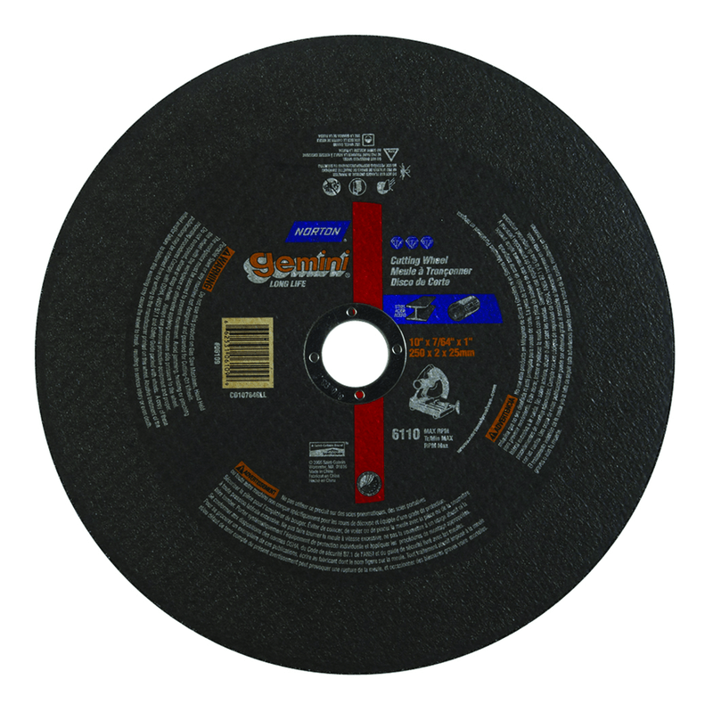 Norton Abrasives MH60120007554 12" x 7/64" x 1" Gemini Chopsaw Type 01 Straight Cut-Off Wheel Aluminum Oxide Hot on Sale