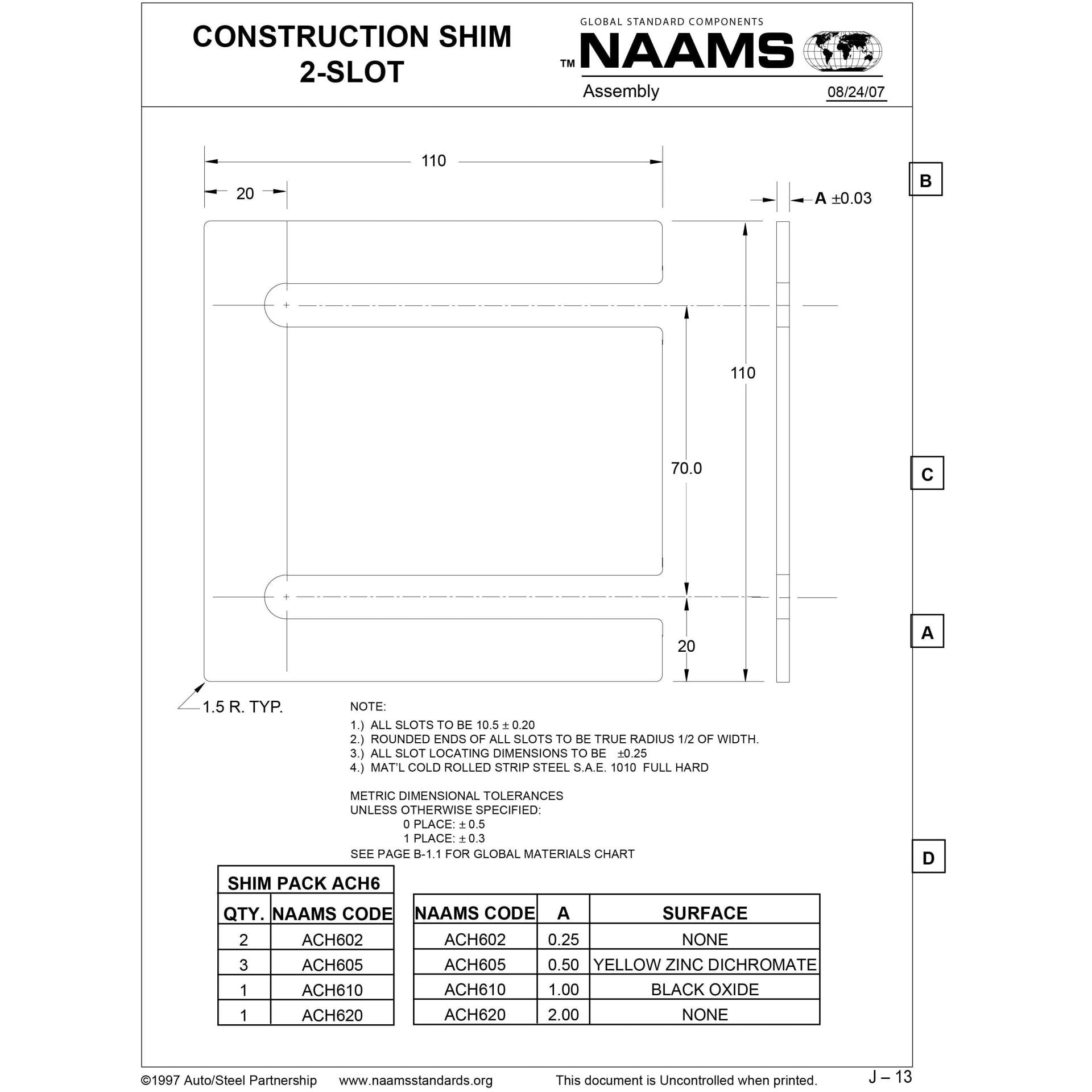NAAMS Shims ACH605 Hot on Sale