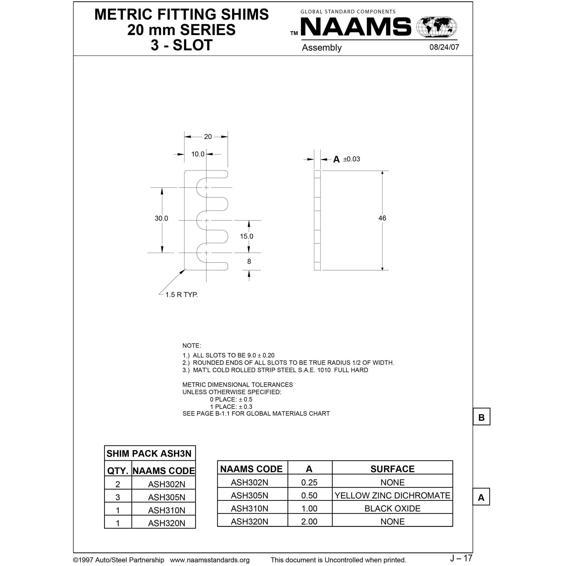 NAAMS Shims ASH320N on Sale