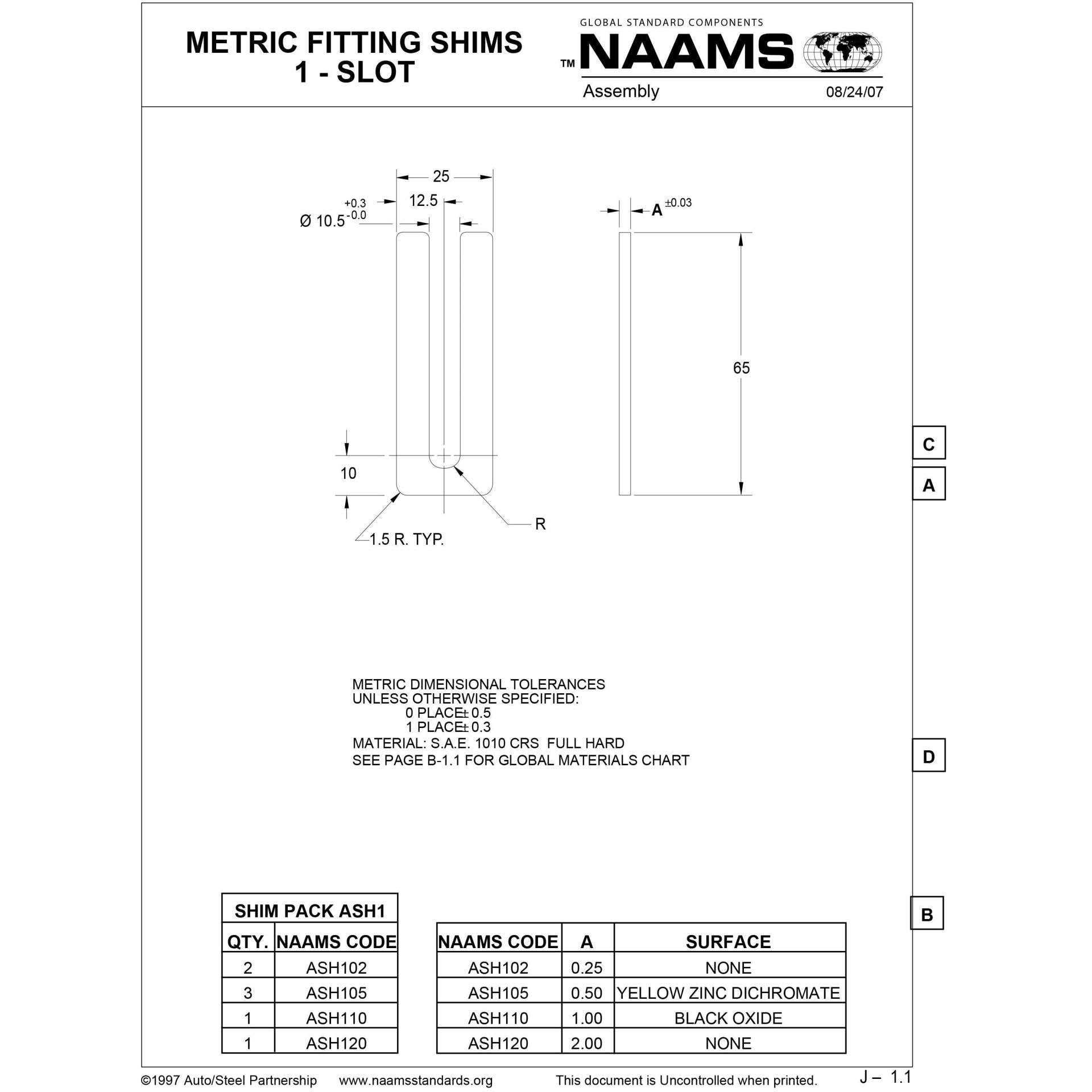 NAAMS Shims ASH110 Online Sale