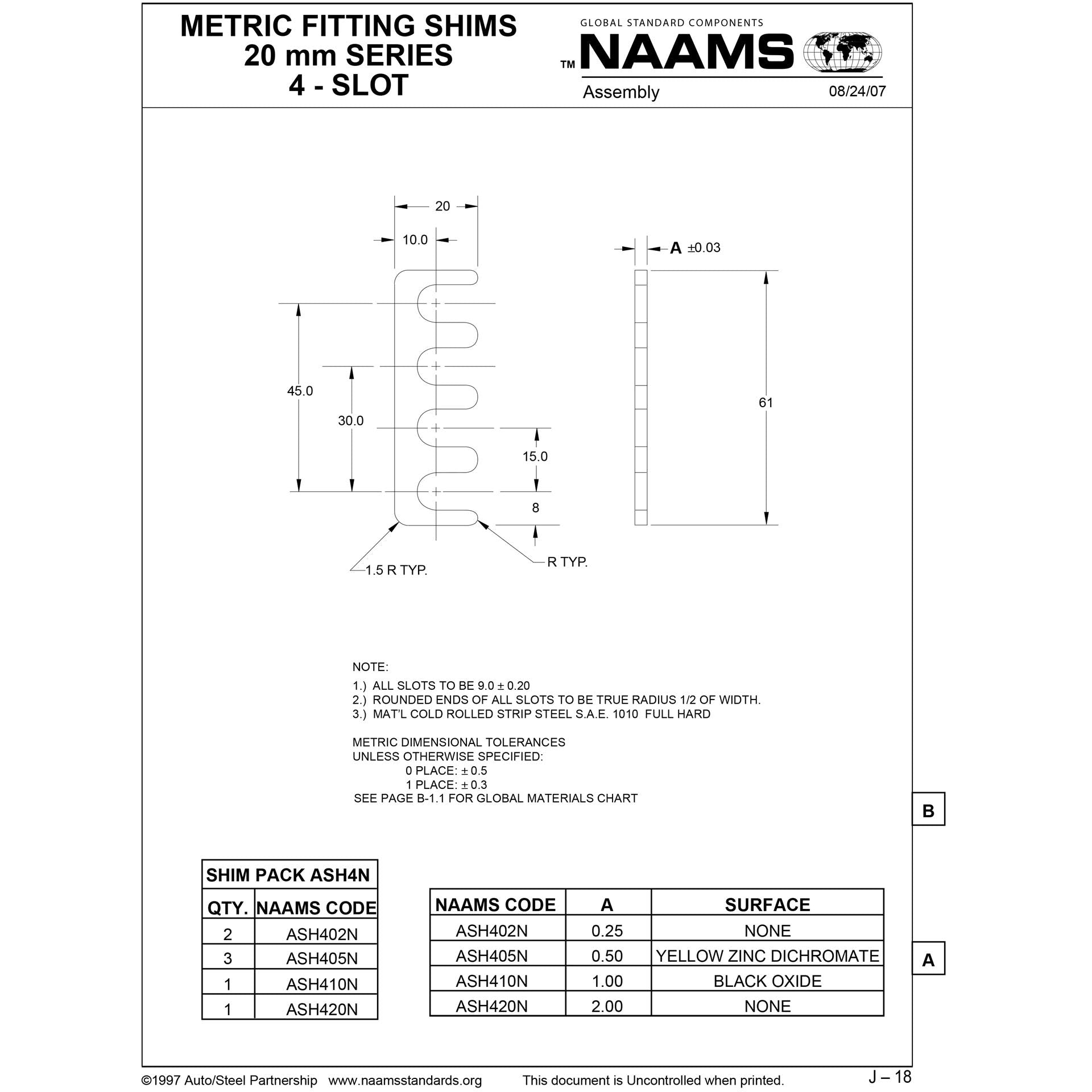 NAAMS Shims ASH420N-SS Hot on Sale