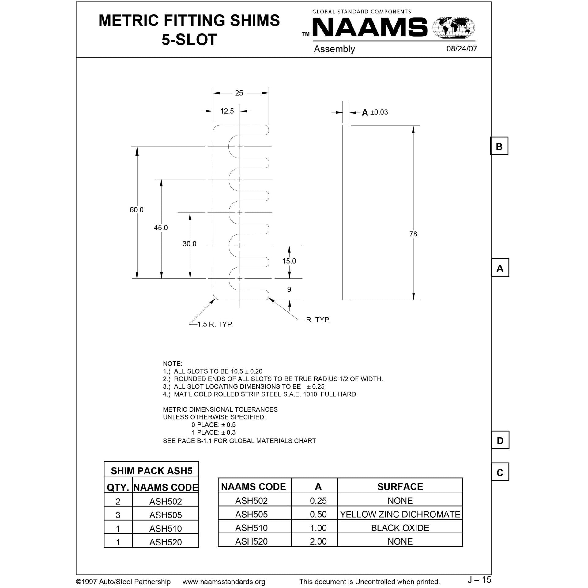 NAAMS Shims ASH520 DSCH040-M200 Hot on Sale