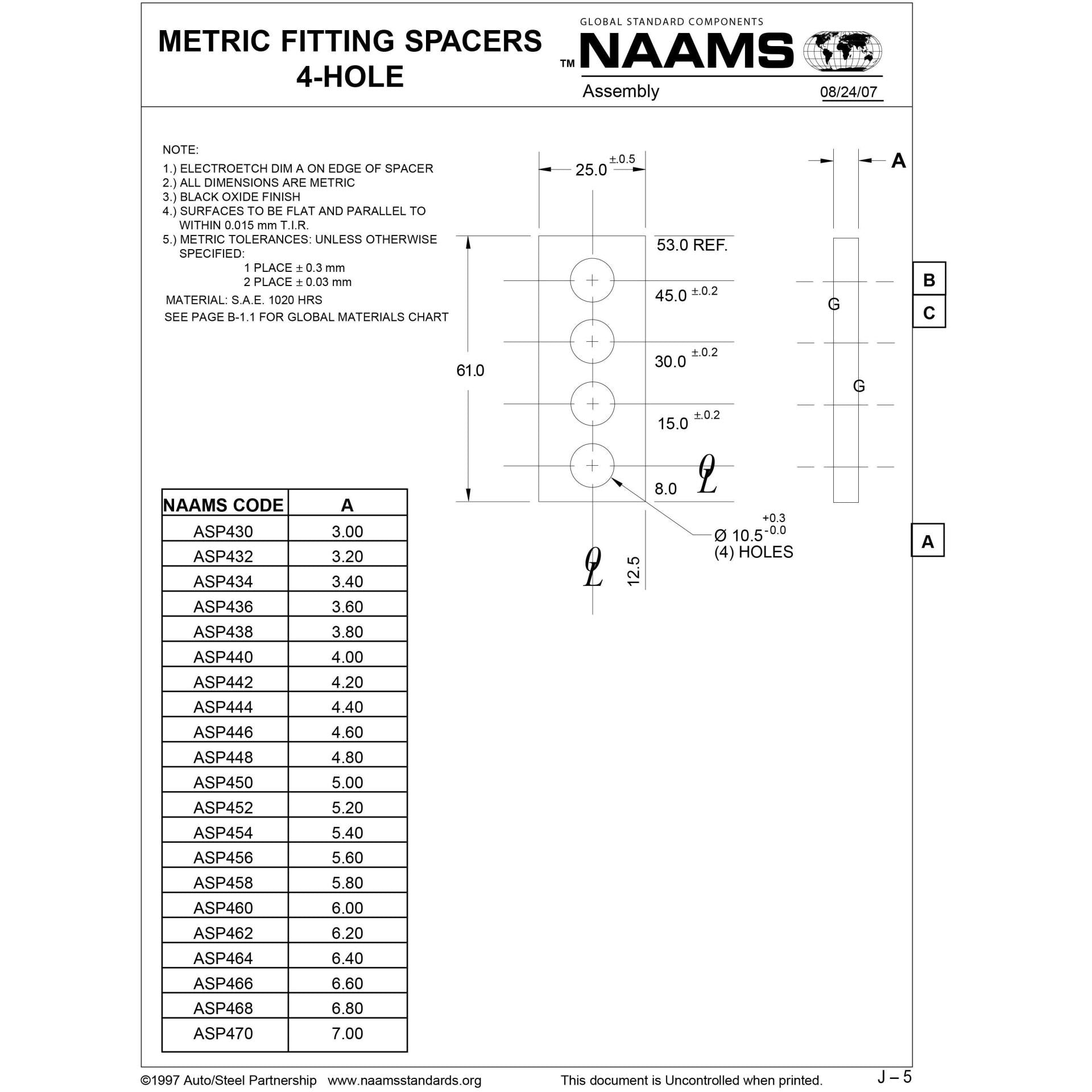 NAAMS Spacer ASP462 on Sale