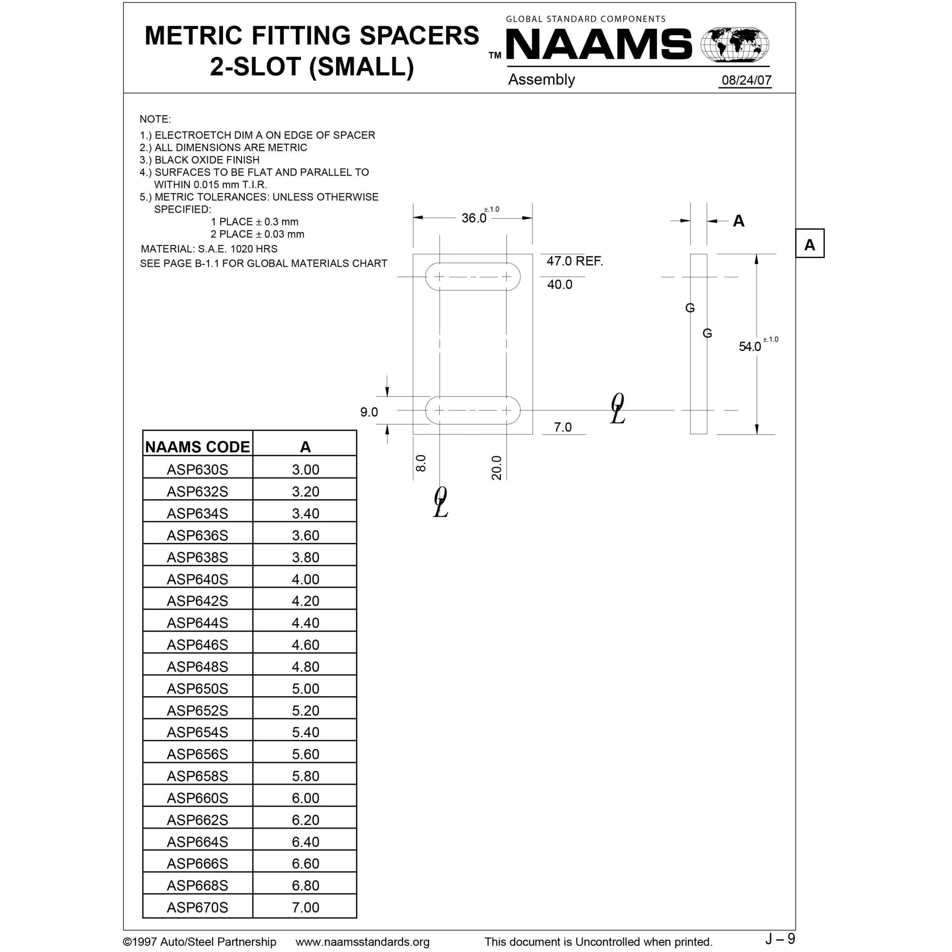 NAAMS Spacer ASP640S on Sale