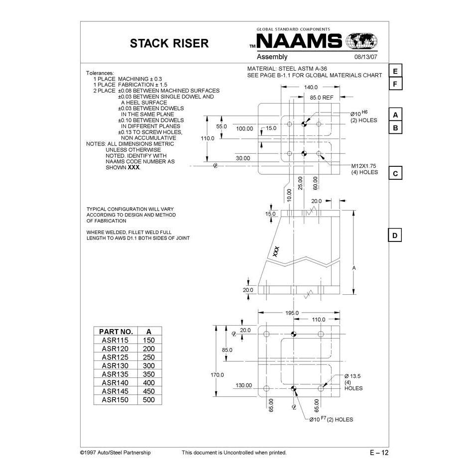 NAAMS Stack Riser ASR120 Online now