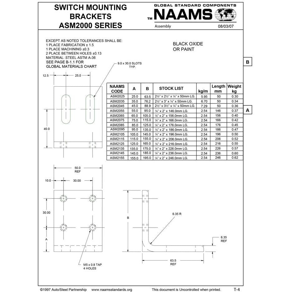 NAAMS Switch Mounting Bracket ASM2155 on Sale