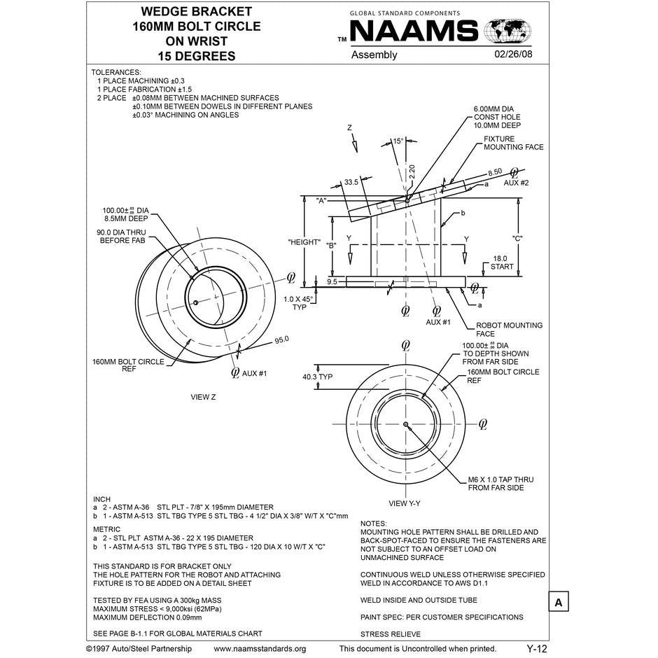 NAAMS Wedge Bracket AWB107 Sale