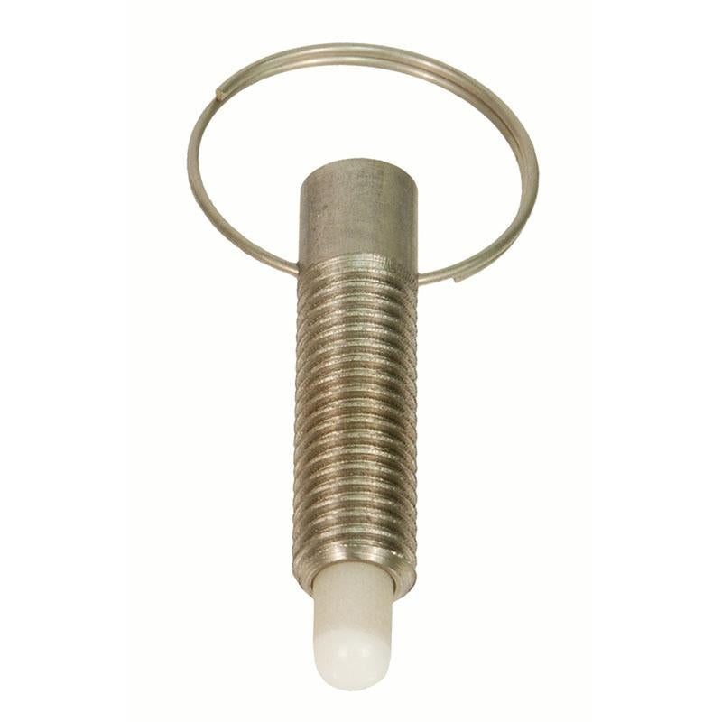 NORTHWESTERN TOOLS 33684 Hand Retractable Plungers – Pull Ring – Standard Length – Locking Plungers Radiused Delrin Nose- Steel, End Force: 2.5 Initial x 5.0 Full Supply