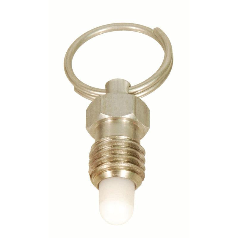 NORTHWESTERN TOOLS 33644 Hand Retractable Plungers – Pull Ring – Short – Non-Locking Plungers – Radiused Delrin Nose – Stainless Steel, End Force: 1.0 Initial x 4.0 Full Hot on Sale